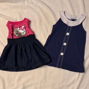 ABS Allen Schwartz Girls Sleeveless Dress & A Hello Kitty Sequin Dress
